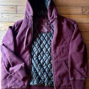 GAP Burgundy Quilted Hoodie